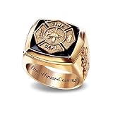 Maltese Cross Gold Firemen Ring by The Bradford Exchange