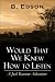 Book Would That We Knew How to Listen