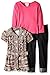 Little Lass Girls' 3 Piece Sweater Set Belted Confetti Knit