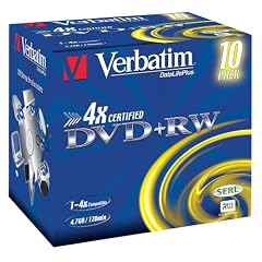 Verbatim DVD+RW 4X 4,7GB Scratch Resistant Surface Jewel Case 10er Pack DVD-Rohlinge