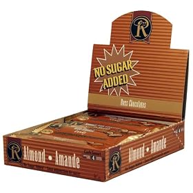 Box of 12 No Sugar Added Milk Chocolate with Almonds Bars - Low Carb Chocolate From Ross Chocolates