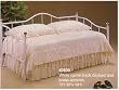 BEAUTIFUL WHITE CAMEL BACK DAYBED W. BRASS ACCENTS.