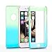 iPhone 6 Case, iLapland Ultra Thin Full Body Coverage Protection Gradient Ramp Colorful PC Hard Slim Case with Tempered Glass Screen Protector for Apple iPhone 6 (Pink to Blue/iPhone 6 4.7