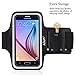 Galaxy S6 Armband,by Ailun,Samsung Galaxy S6/S6 Edge Armband,Feartured with Sport Scratch-Resistant Material,Slim Lightweight,Dual Arm-Size Slots,Sweat Resistant&Key Pocket,with Headphone Port[Black]