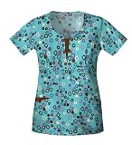 Cherokee Body Collection Stretch Poplin Top With Spandex Scrub Tops Women