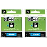 DYM45010 - Dymo Black on Clear D1 Label Tape