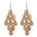 D EXCEED Women's Metal Tear Drop Chandelier Tiered Dangle Earrings, 3.15