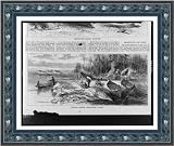 Historic Print (XL): Indians making birch-bark canoes