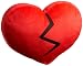 Claire's Leather And Lace Broken Heart Pillow