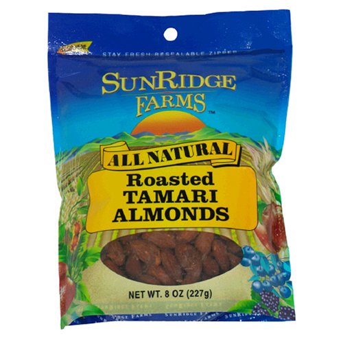Sunridge Farms Tamari Roasted Almonds, 8-Ounce Bags (Pack of 6) by SunRidge Farms