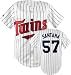 Johan Santana White Majestic MLB Home Navy Replica Minnesota Twins Youth Jersey