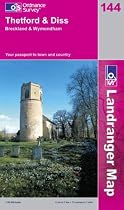 Thetford and Diss, Breckland and Wymondham (Landranger Maps) (OS Landranger Map)