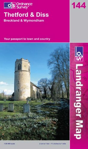 Thetford and Diss, Breckland and Wymondham (Landranger Maps) (OS Landranger Map)