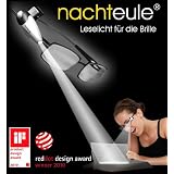 Nachteule - Das Leselicht f�r die Brillevon "nachteule_Leselampe"