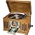 Crosley CR73-3 Celebrity 3-Disc Entertainment Center Audio System, Oak