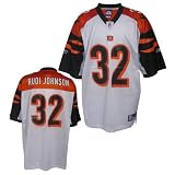 Reebok NFL Equipment Cincinnati Bengals #32 Rudi Johnson White Replica Football Jersey