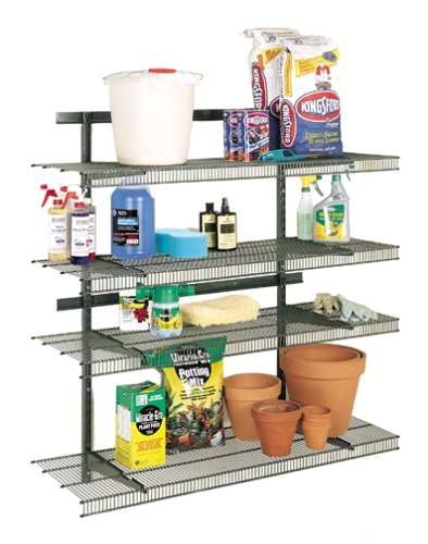 Rubbermaid Tough Stuff  48-Wide Four-Shelf Wire Shelving Kit #90450