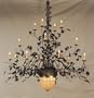 100"W Greenbriar Oak 16 Arm Chandelier