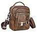 Men's Vintage Thick Cowhide Leather Travel Waist/chest Day Pack Cross Body Fanny Bag