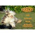Metall - Warnschild Bearded Collie