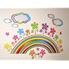 RAINBOW & FLOWER Large Wall Stickers for Girls Bedroom or Childrens Playroom (Kids Stickarounds)