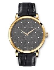 SPRAWL Aanalog Fashion Series Gold Ladies Watches of Genuine Black Leather Strap,Unique Wrist Watch for Women Girls Designed with Background with heart flower branch