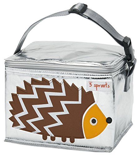 3 Sprouts Lunch Bag, Hedgehog, Brown