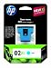 Original HP 02XL Cyan Ink Cartridge in Retail Packaging