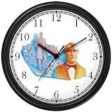 Product details for Abraham Lincoln (Honest Abe) - 16th US President Wall Clock by WatchBuddy Timepieces (Black Frame)
