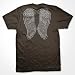 Gothic Angel Wings T-shirt, Men's Old Schoo Angel Tattoo Shirts, Large, Black