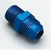 Earl's 981644 Blue Anodized Aluminum -4AN Male to 1/4" NPT Straight Adapter