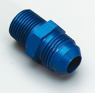 Earl's 981606 Blue Anodized Aluminum 6 AN Male to 1 4 NPT Straight Adapter