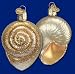 Old World Christmas Glass Ornament Spiral Shell