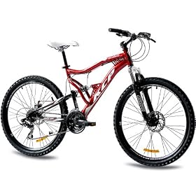26" KCP VTT V�LO UNISEX FEMME HOMME ATTACK 21 Vitesses SHIMANO rouge (r) - 66,0 cm (26 Pouces)