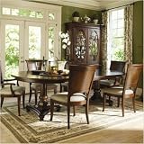 American Inspirations Oval Pedestal Table in Mahogany