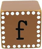 New Arrivals Letter Block F, Chocolate/White