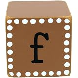 New Arrivals Letter Block F, Chocolate White by New Arrivals