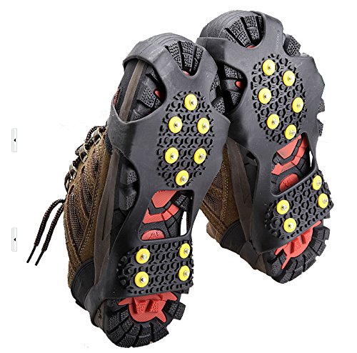 【ノーブランド品】靴底用滑り止めスパイク(予備ピン＋3個付き）滑らない 携帯 靴用ゴム底 かんじき アイゼン スノー アイススパイク