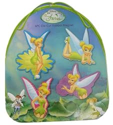 Disney Tinkerbell 4 Pc Die-Cut Rubber Magnet Set