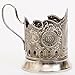 Kalchugino Metal Works Tea Glass Holder Russian Podstakannik Russia for Hot or Cold Liquids Nickel-Plated