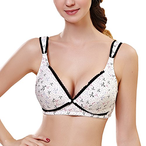 Lataly Women Wirefree Comfort Maternity Nursing Bra Sleep Breastfeeding Brassiere