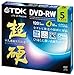 【Amazonの商品情報へ】TDK 録画用DVD-RW CPRM対応 2-4倍速対応 ホワイトワイドプリンタブル 超硬シリーズ 5枚パック DRW120HCDPWB5A