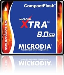 MICRODIA 8GB XTRA 52x CompactFlash Card (Retail Package)