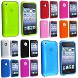 8 x Textured Silicone Skin Case Cover + 2 x TPU rubber Case Compatible With iPhone® 3G S 3GS (10 Packs case combo)