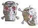 Nirve Skull and Crossbones Ornament Bike Light