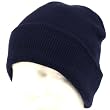 Winter Thinsulate Knit Ski Beanie Skull Hat 2ply Navy Blue