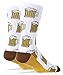 Men's Funny Novelty Athletic Cotton Crew Socks, Fun Silly Crazy Socks, Beer Me, Size 8-13