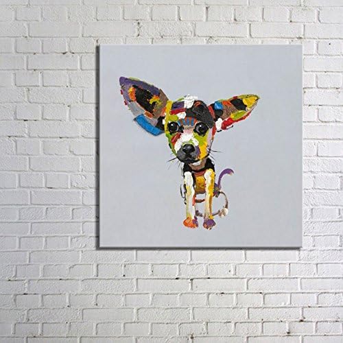 Abstract dog oil painting