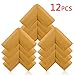 KaLe Baby Anti-collision Furniture Safety Corner Bumpers - Edge & Corner Guards - Spongy Protective Set, With 4 Free Adhesive Tapes Per Pack, 12 Packs, Tan Color