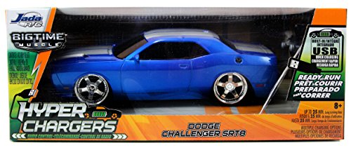 Jada Toys HyperChargers 2012 Dodge Challenger BTM Remote Controlled Vehicle (1:16), Blue